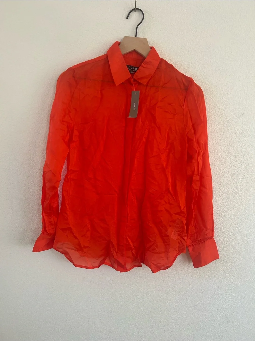 J. Crew orange Button-Down Casual Shirt